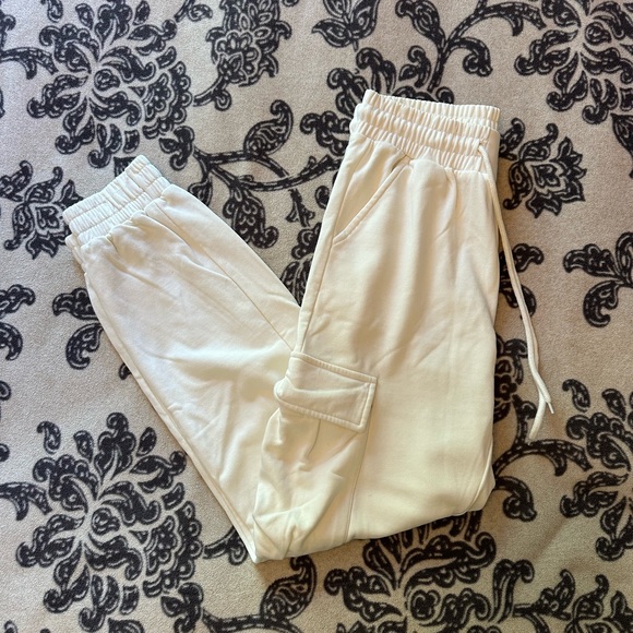 Cream Jogger Pants - Picture 1 of 4